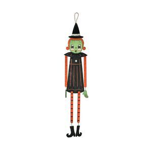 Johanna Parker Pumpkin Peeps Wooden Halloween Witch Wall Hanging Door Decor Art